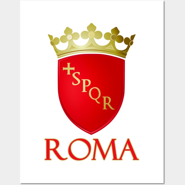 Roma (Rome) Italy - Coat of Arms Design Wall Art by Naves